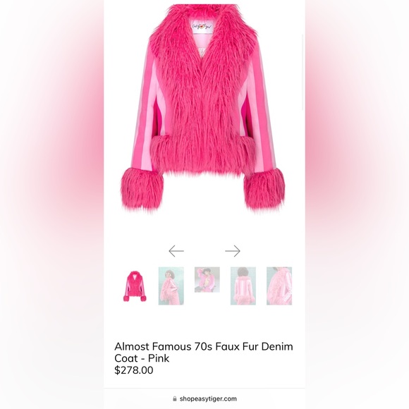 Almost Famous 70s Faux Fur Denim Coat - Easy Tiger - Picture 4 of 6